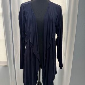 Vince Camuto Navy Blue Drape Front Cardigan
